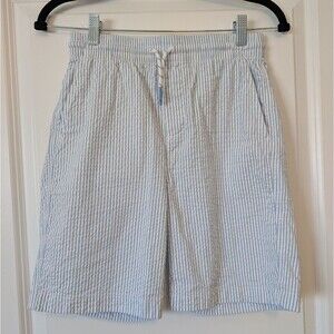 Vineyard Vines Performance Blue White Seersucker 7" Inseam Shorts Boys Size L 16
